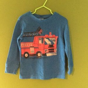 Boys 3T fire truck long sleeved shirt